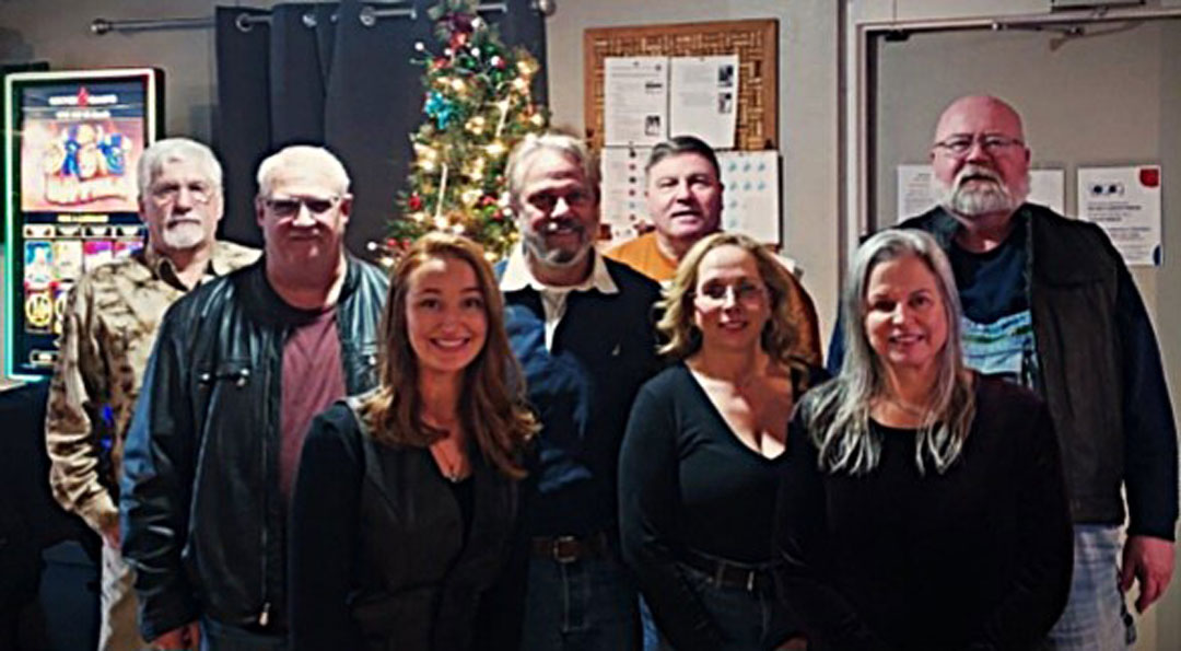 The first meeting of the American Legion Riders Chapter 110's (pending) Executive Board was held on December 14, 2024 at the VFW Post 392 in Virginia Beach, VA.  They are organizing while awaiting their official charter from the American Legion National Headquarters in Indianapolis, IN.  In the photo (l to r) are: front row: Emily Wolfe, Morningstar Graves and Debbie Castrinos; middle row: Ron Jacquet, Timothy Richardt and John Fenter; back row: Kevin Graves and Andy Ferandes.  (Photo Courtesy of Debbie Castrinos) 