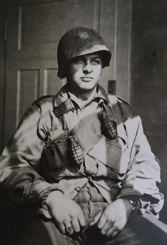 Staff Sgt Robert C. Melberg in his WWII combat uniform